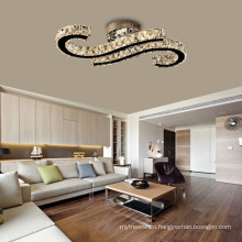 Modern Crystal LED Hallway Ceiling Light Stair Lighting Pendant Flush Lamp Stainless Steel Chandeliers